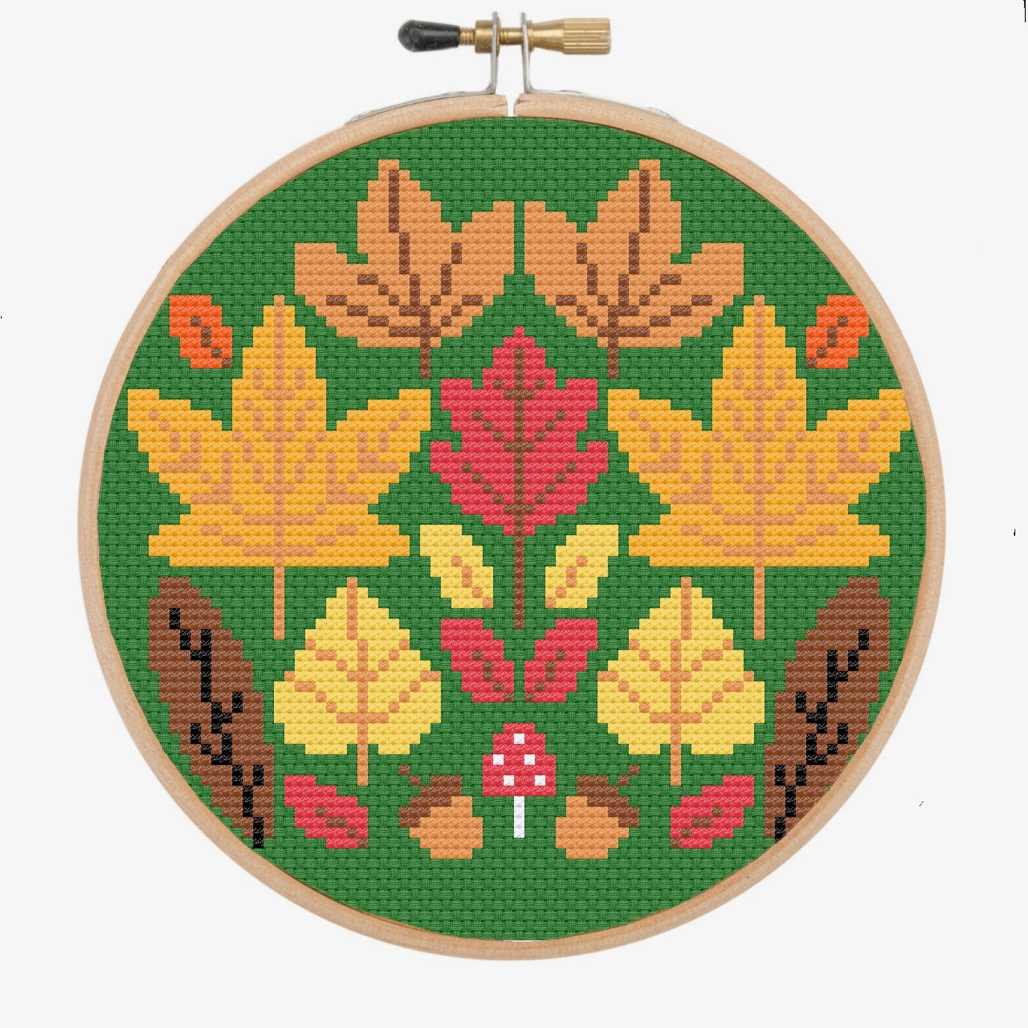 Autumn Leaves 'Cross Stitch Pattern'
