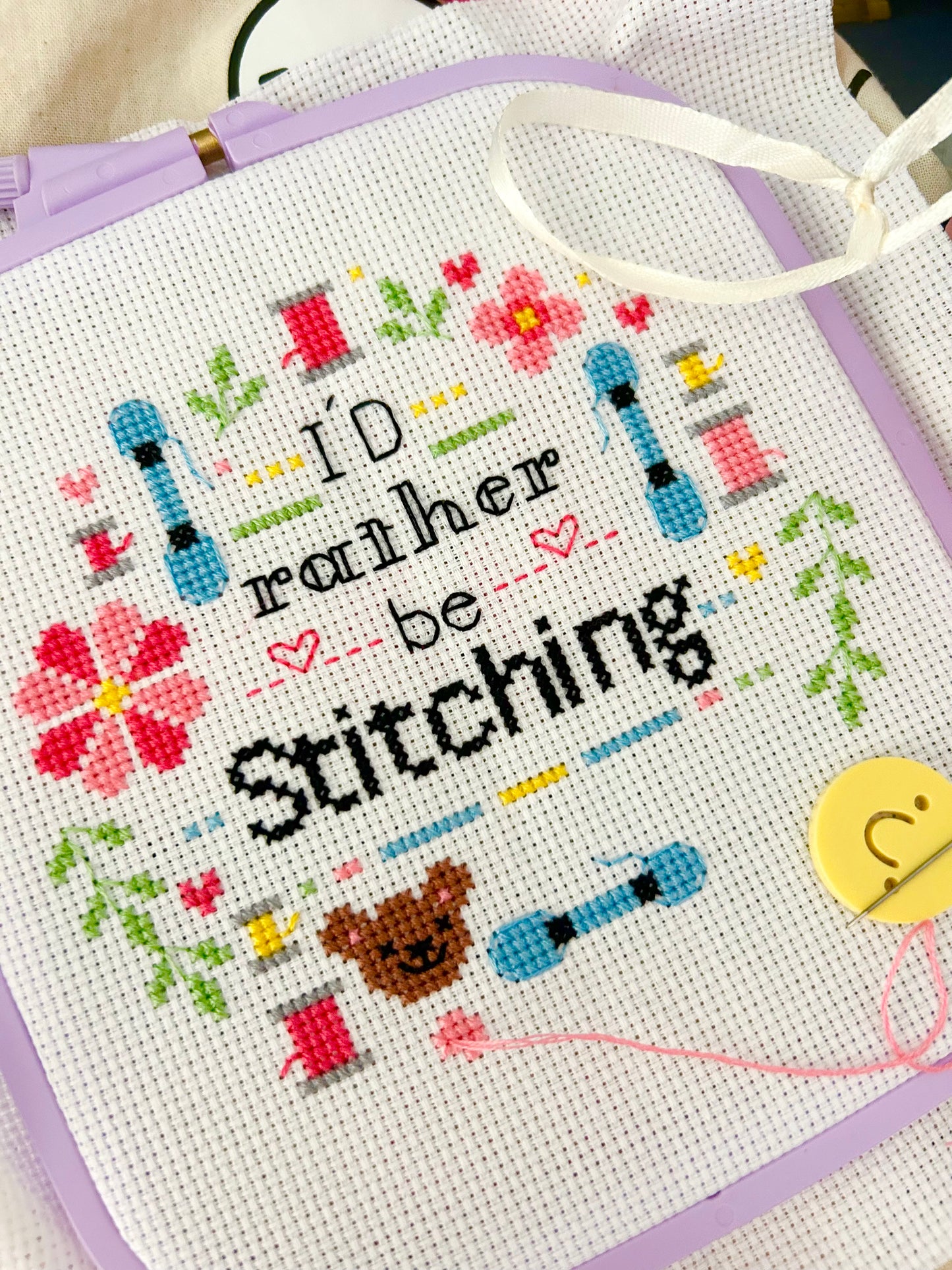 I’d rather be stitching- *Cross Stitch Kit*