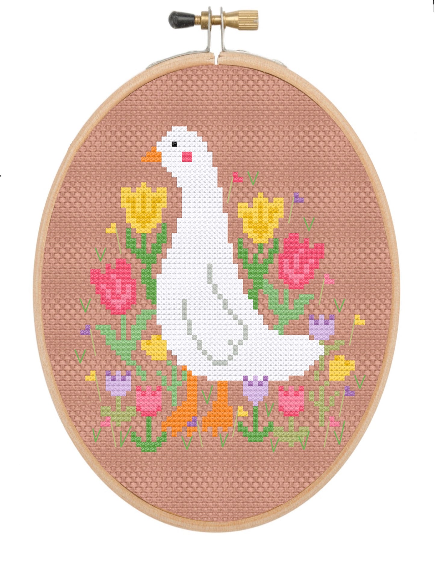 Goose amongst Tulips - *Cross Stitch Kit*