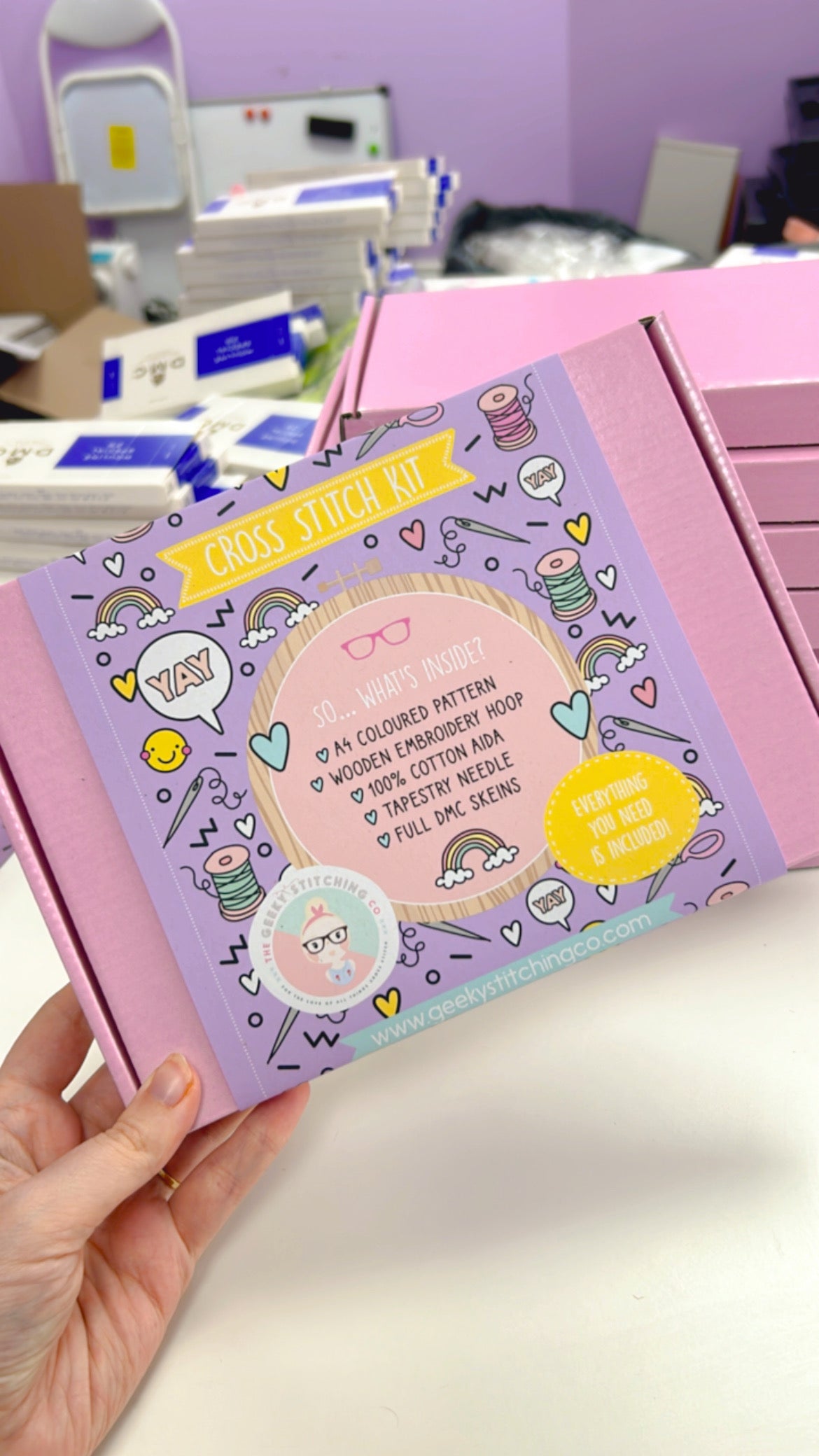 I stitch past my bedtime- *Cross Stitch Kit*
