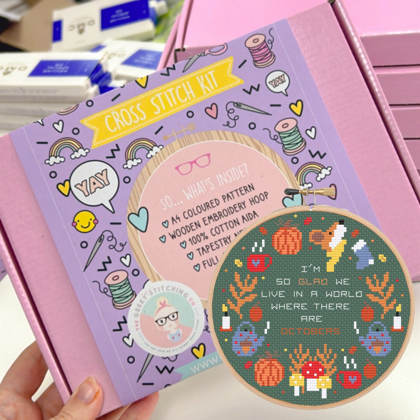 I'm so glad ... - *Cross Stitch Kit* !