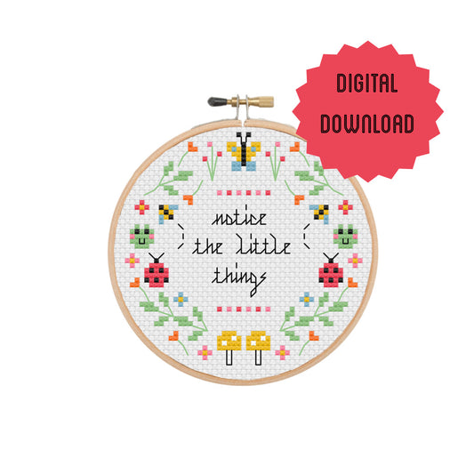 Notice the little things 'Cross Stitch Pattern'