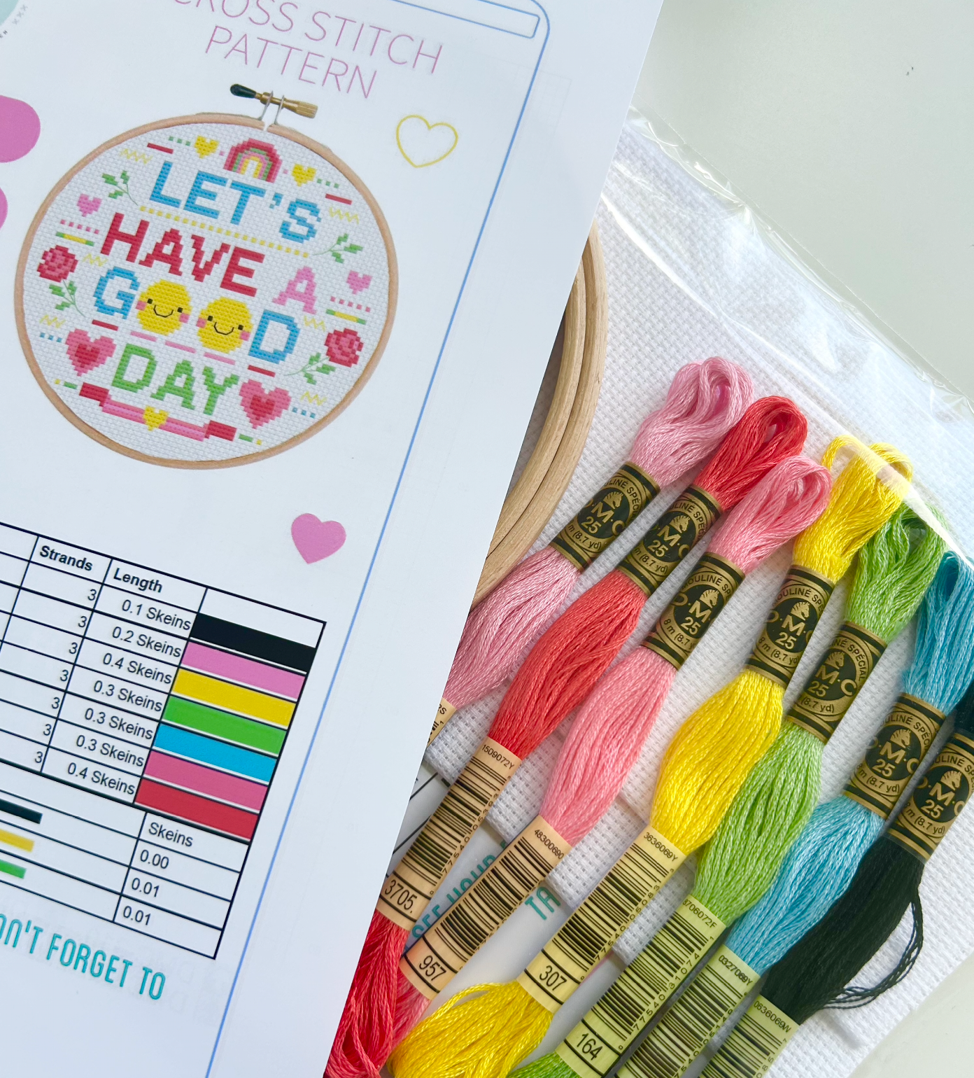 Let's' have a good day- *Cross Stitch Kit*