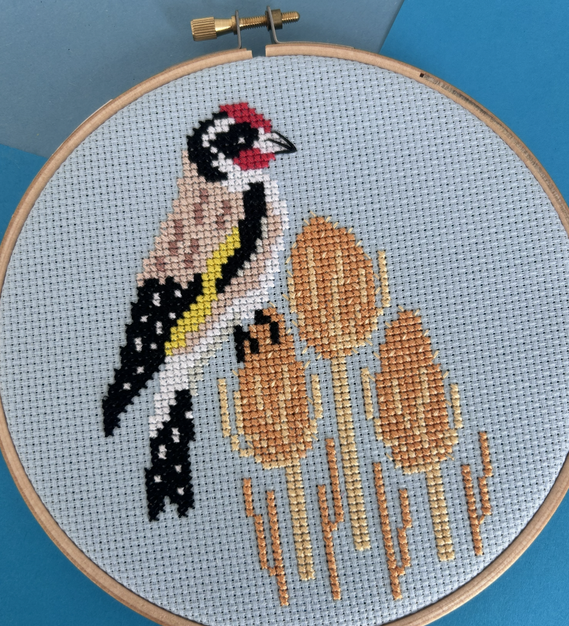 Goldfinch on Teasel's *Cross Stitch Kit*