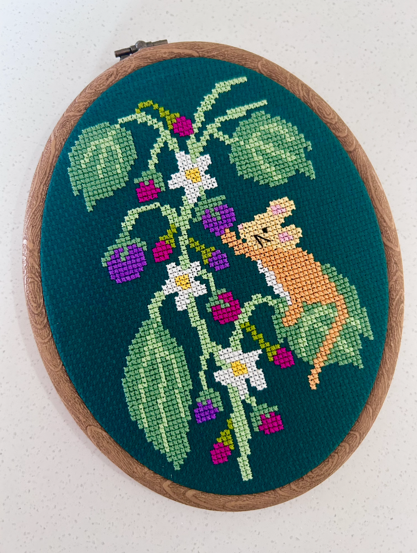 Dormouse on the Blackberry Bush *Cross Stitch Kit*