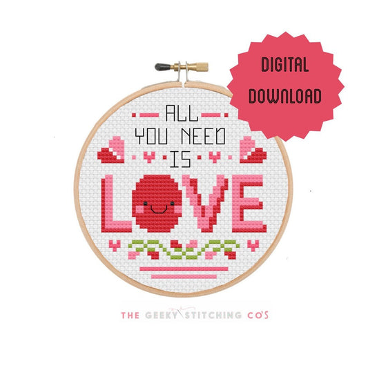All you need is love  'Cross Stitch Pattern'