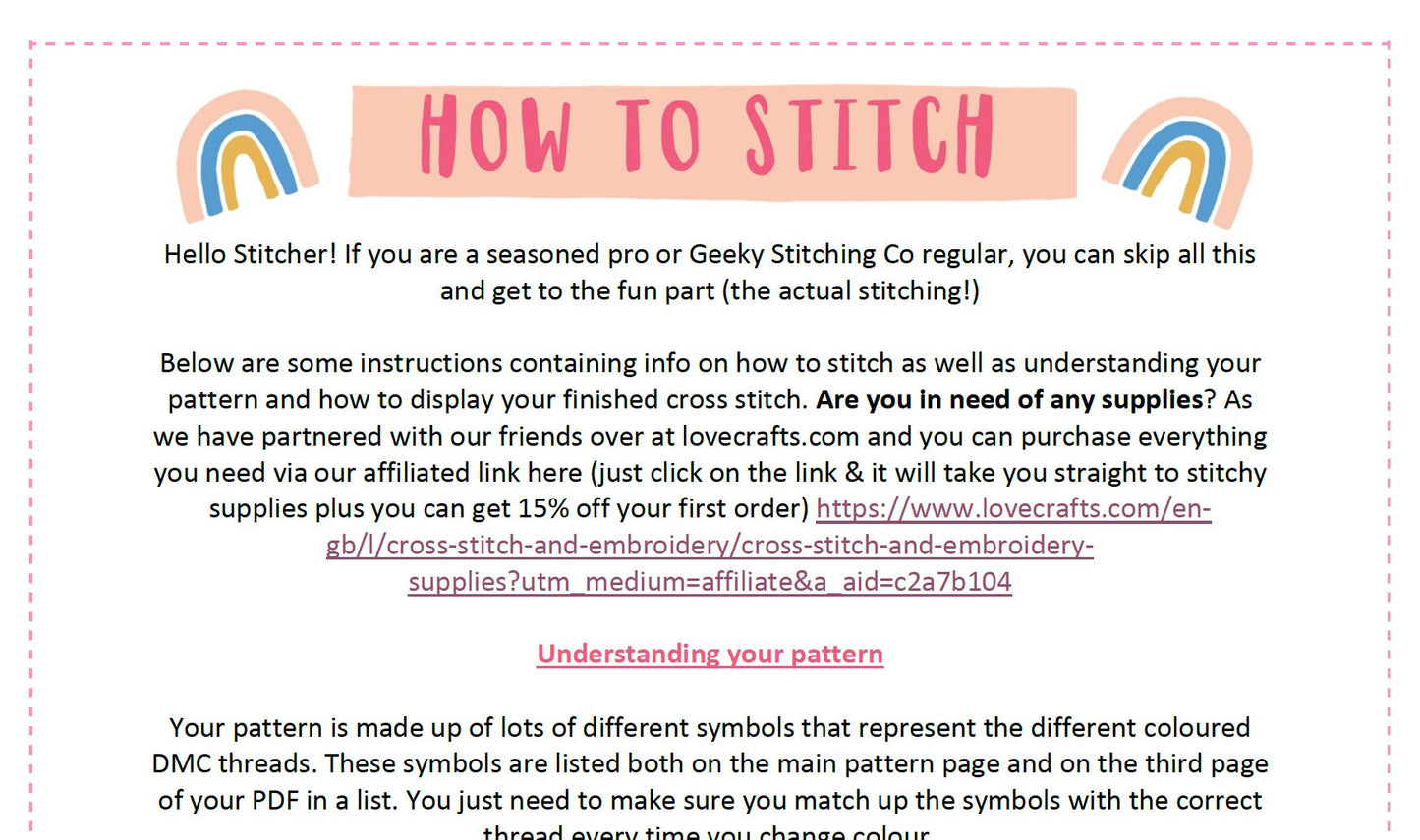 Focus on the good 'Cross Stitch Pattern'