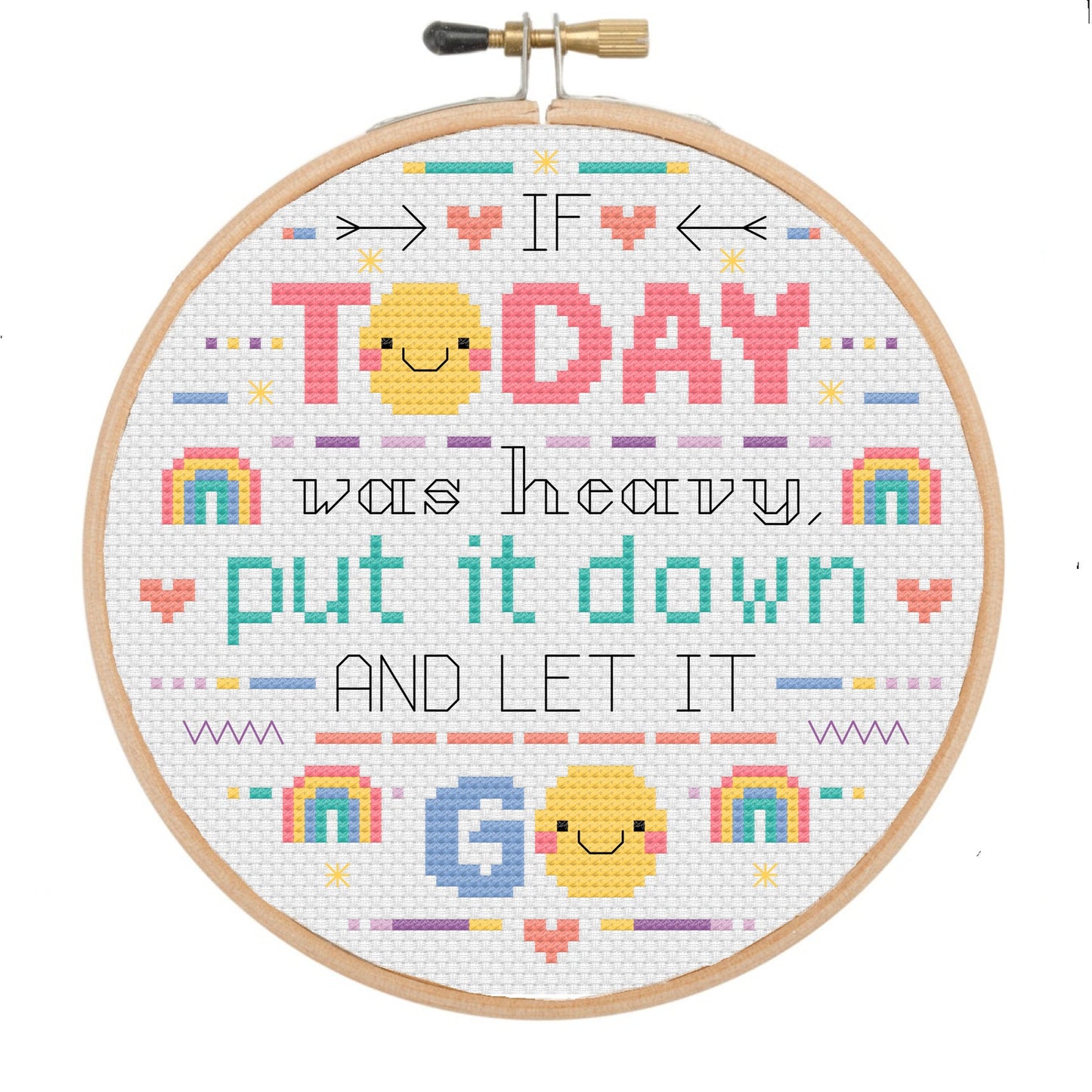If today was heavy 'Cross Stitch Pattern'