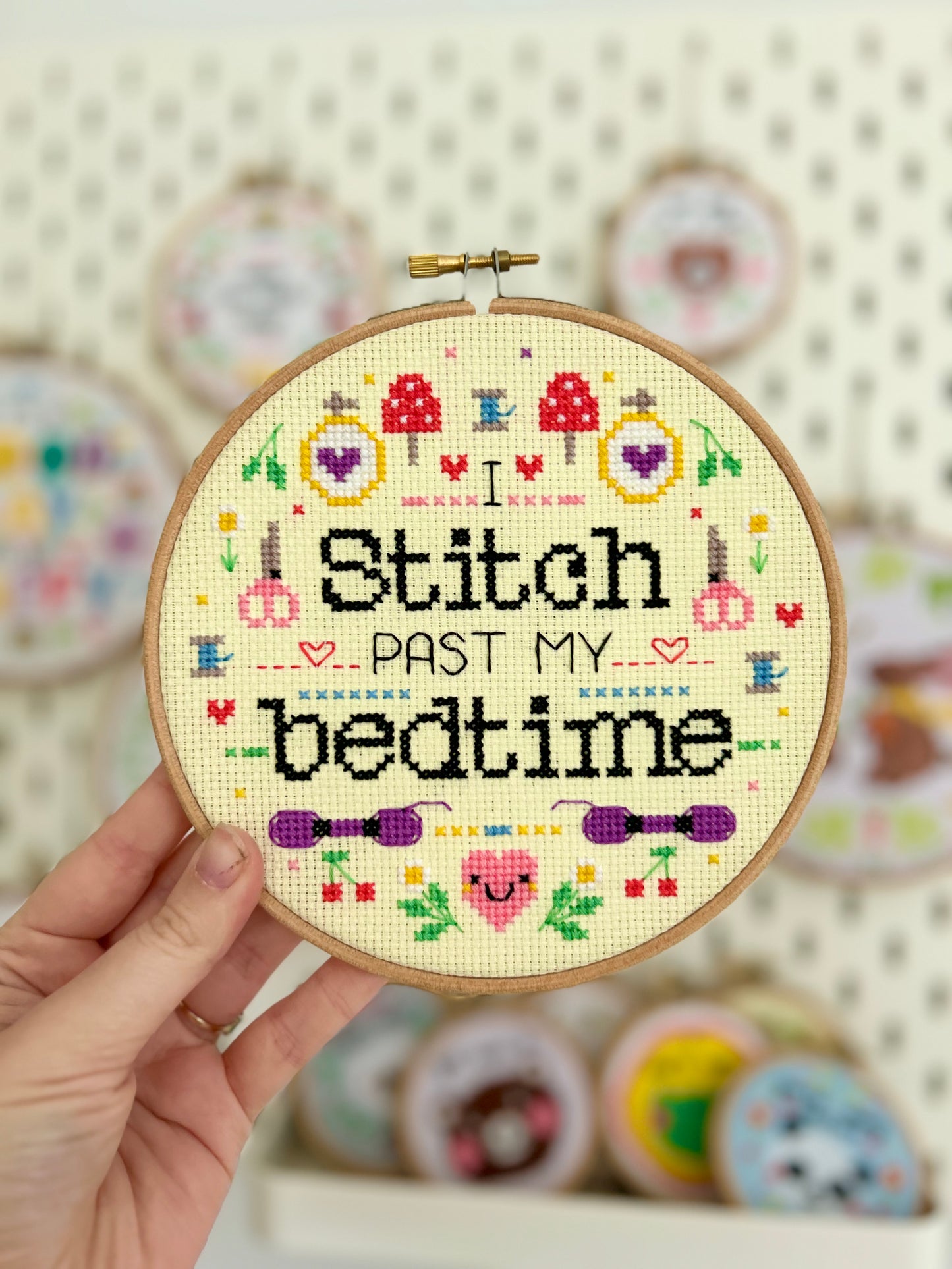 I stitch past my bedtime- *Cross Stitch Kit*