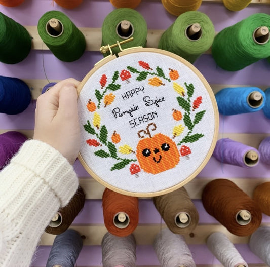 Happy Pumpkin Spice season - *Cross Stitch Kit*