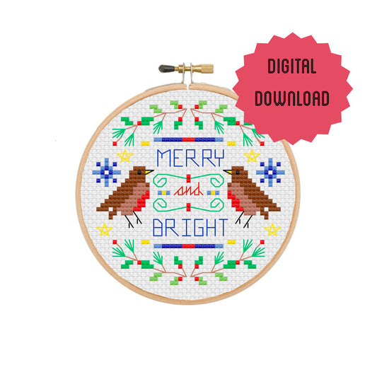 Merry and Bright  'Cross Stitch Pattern'