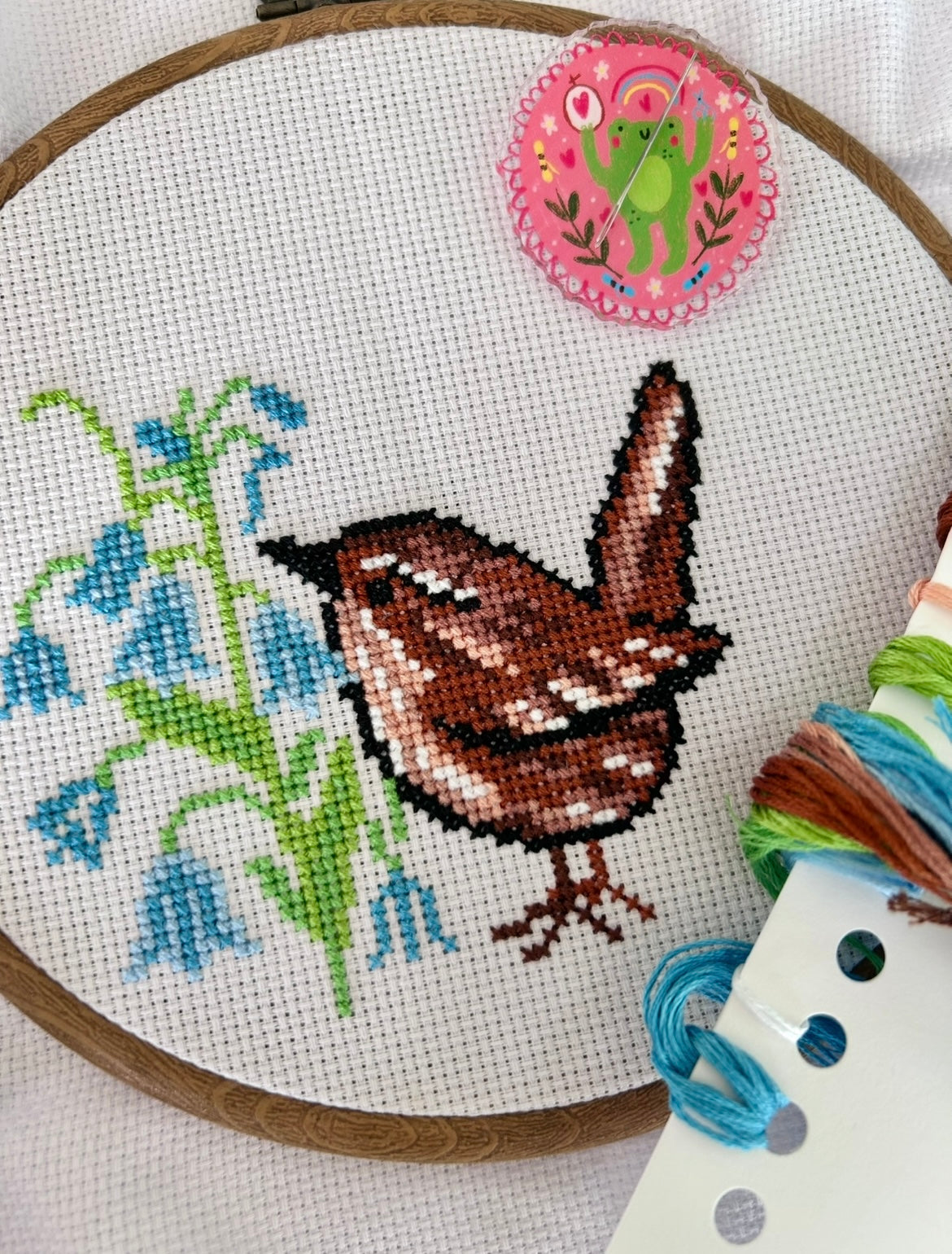 Wren amongst Bluebells *Cross Stitch Kit*