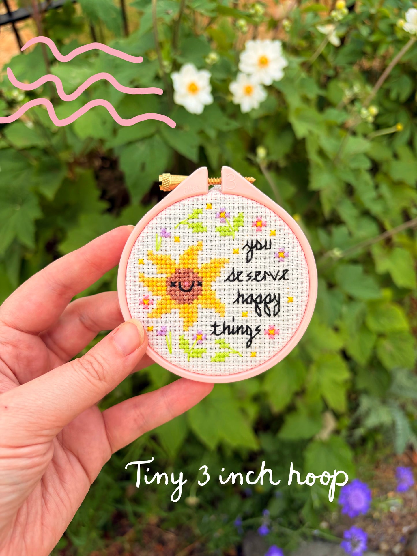 You Deserve Happy things *Cross Stitch Kit*