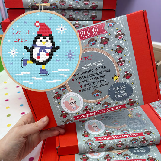 Let it snow (penguin)- *Cross Stitch Kit*