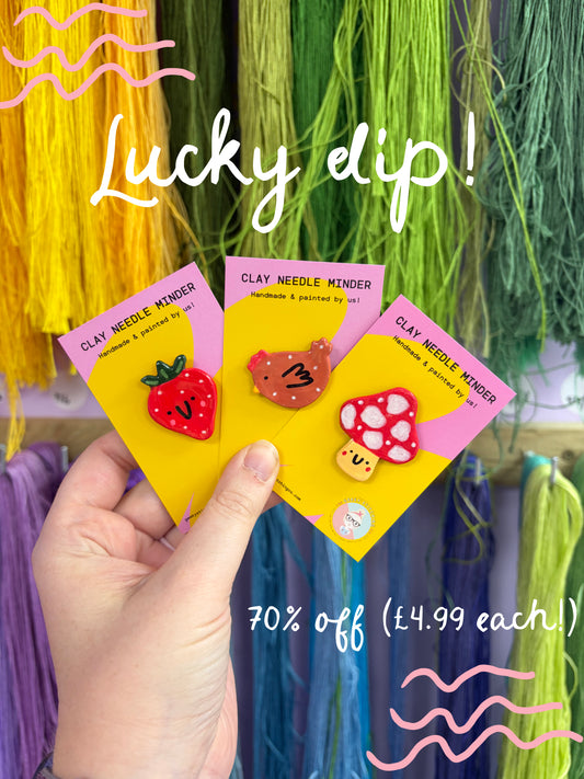 Handmade Clay Needle minder (Lucky Dip)