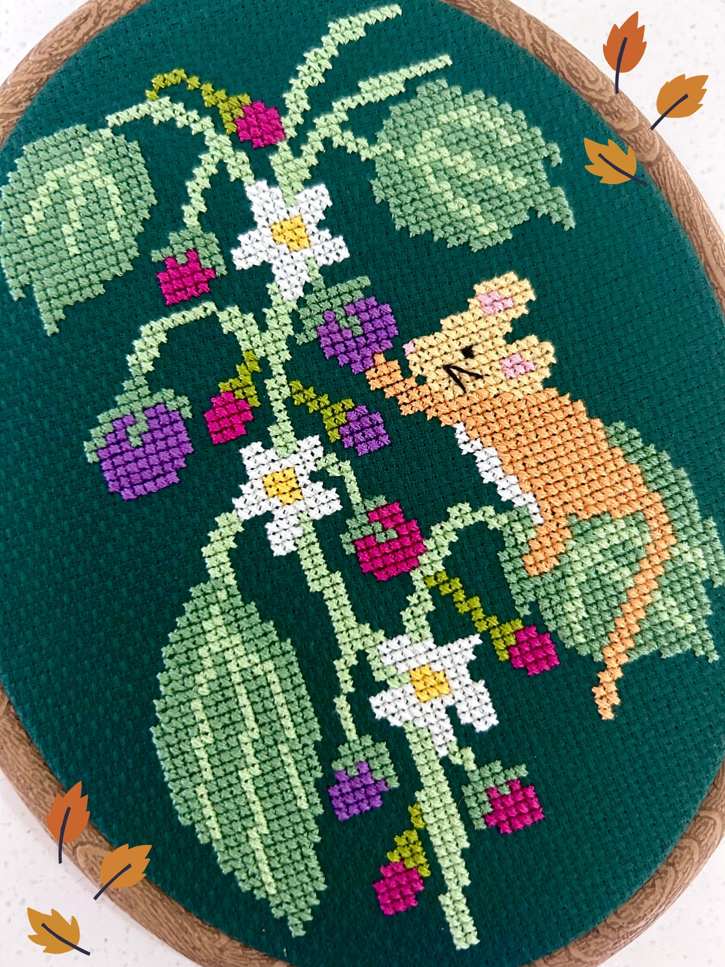 Dormouse on the Blackberry Bush *Cross Stitch Kit*