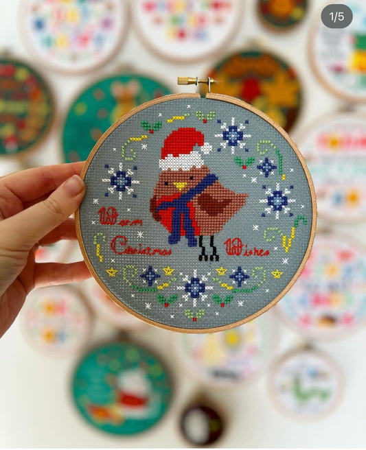 Warm Christmas wishes   - *Cross Stitch Kit*