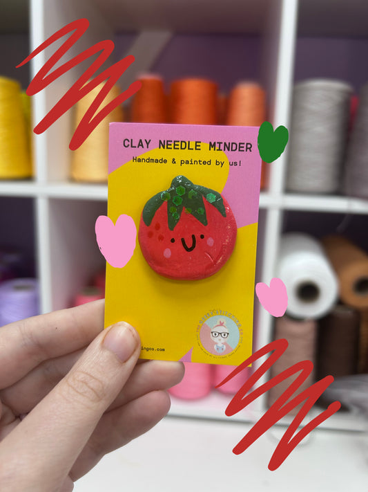 Handmade Clay needle Minder (Tomato)
