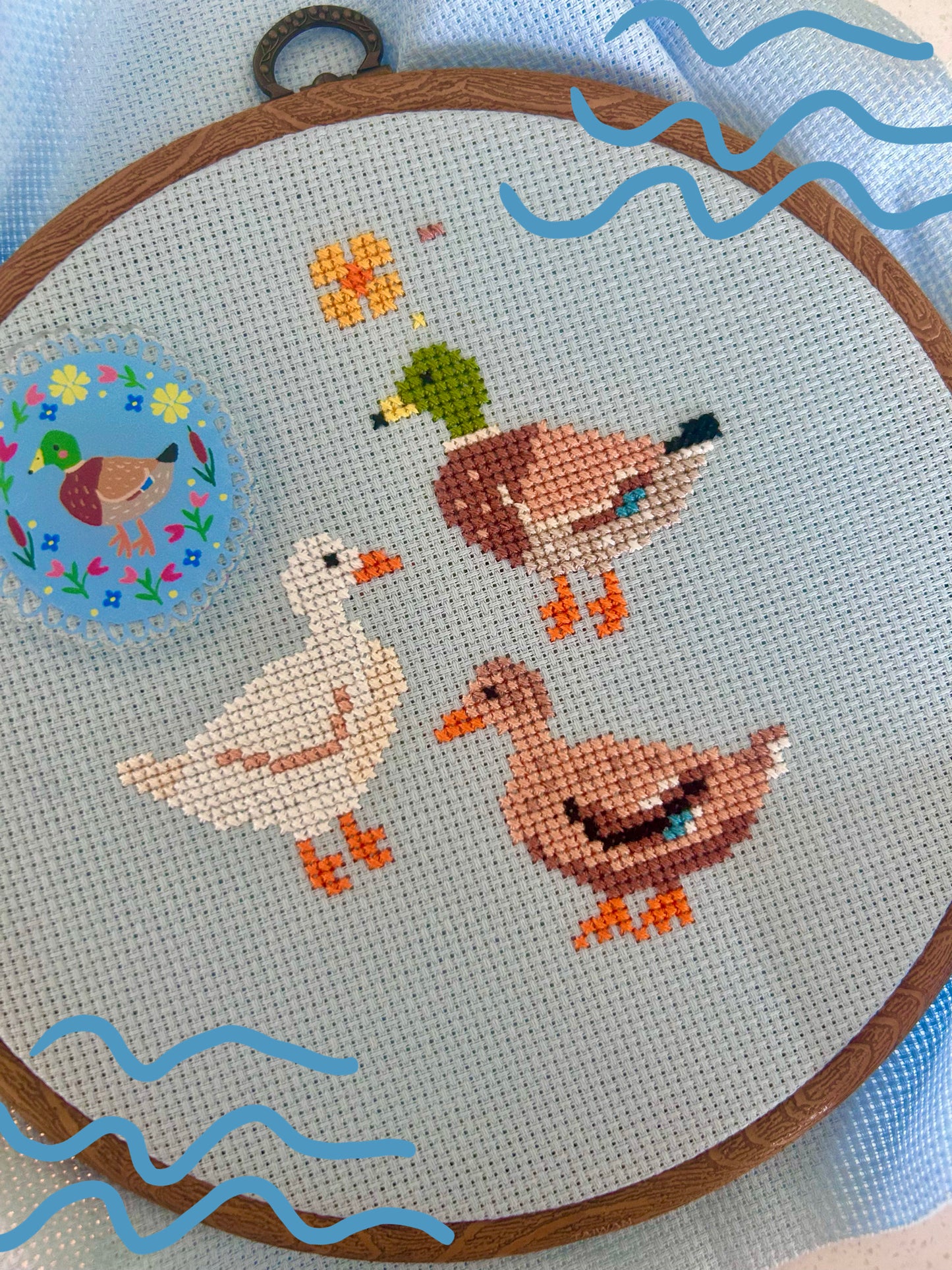 Duck's amongst Reeds  *Cross Stitch Kit*