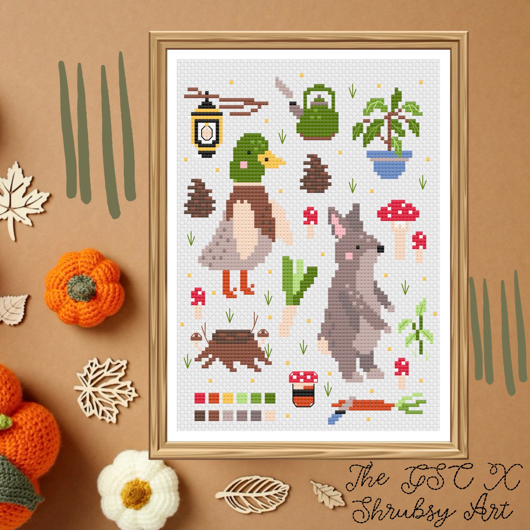 The GSC x Shrubsy Art Collab kit *Cross Stitch Kit* Large – The Geeky ...