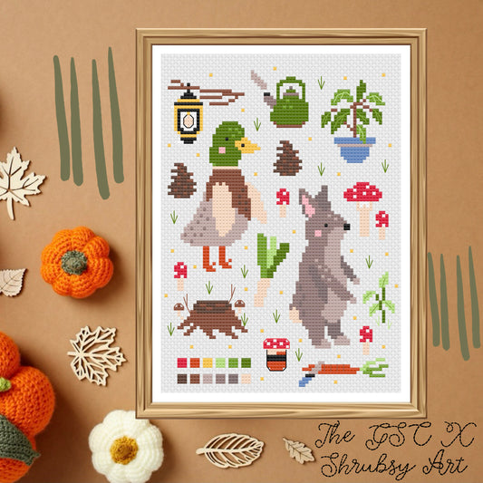 The GSC x Shrubsy Art Collab kit *Cross Stitch Kit* Large