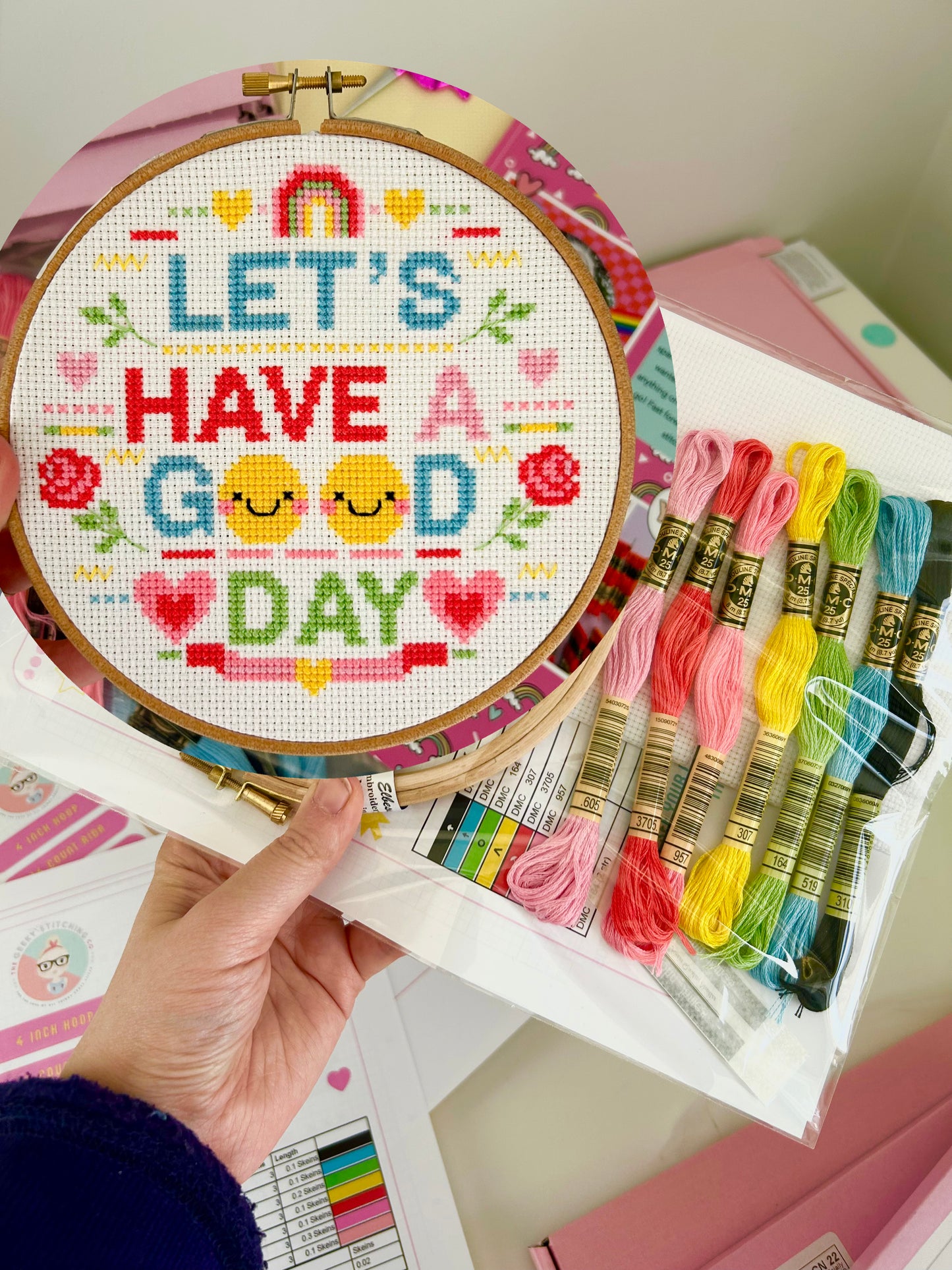 Let's' have a good day- *Cross Stitch Kit*