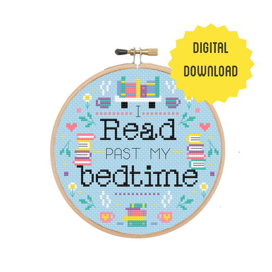 I read past my bedtime 'Cross Stitch Pattern'