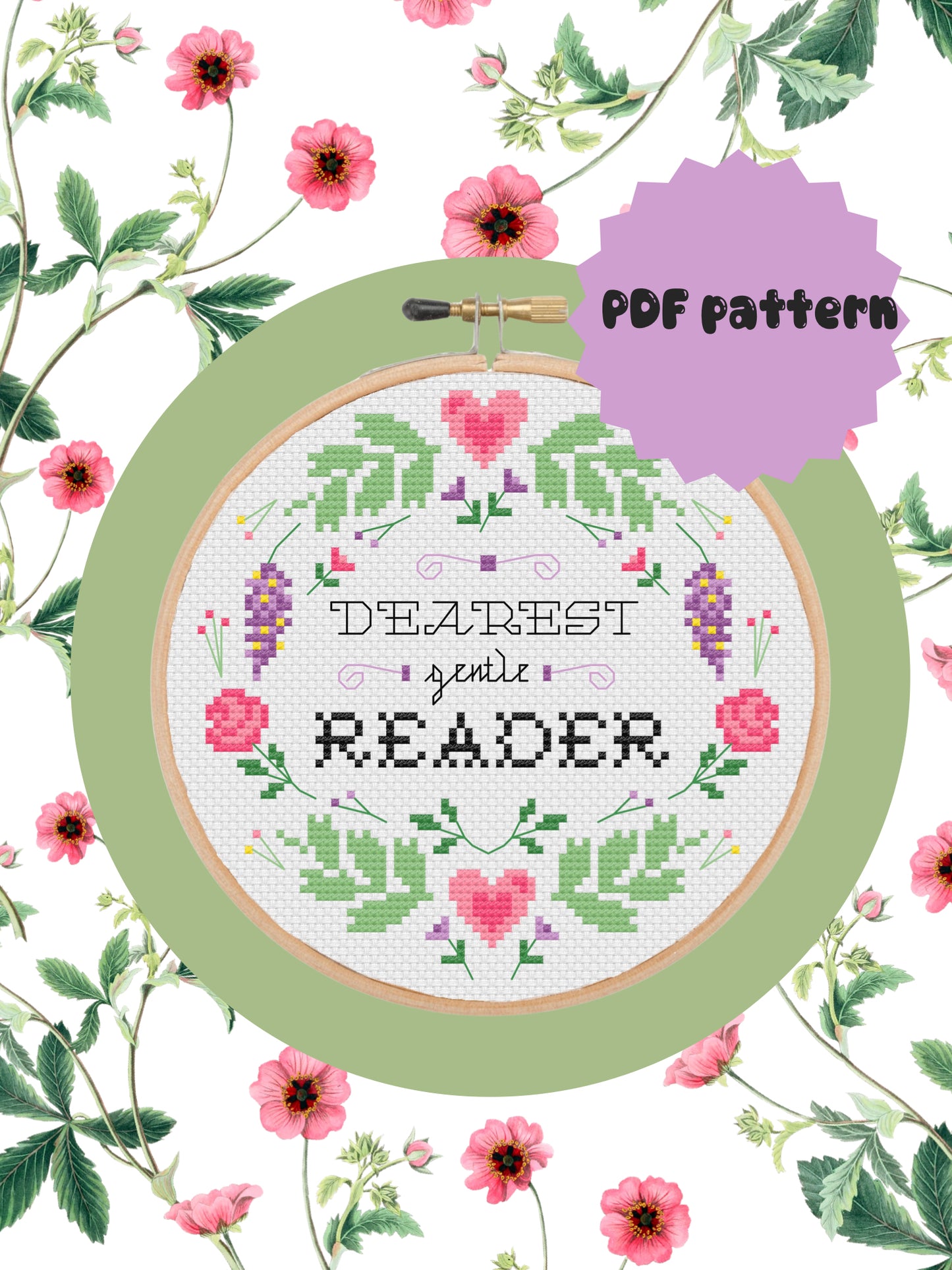 Dearest gentle reader 'Cross Stitch Pattern'