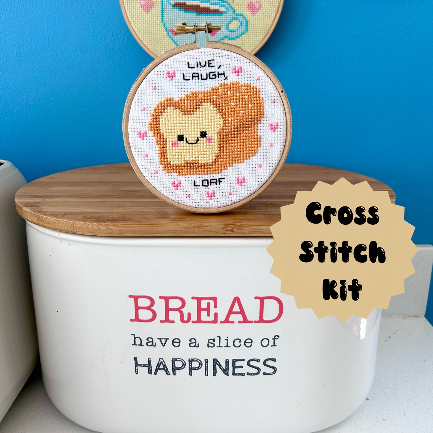 Live, Laugh, Loaf  - *Cross Stitch Kit*