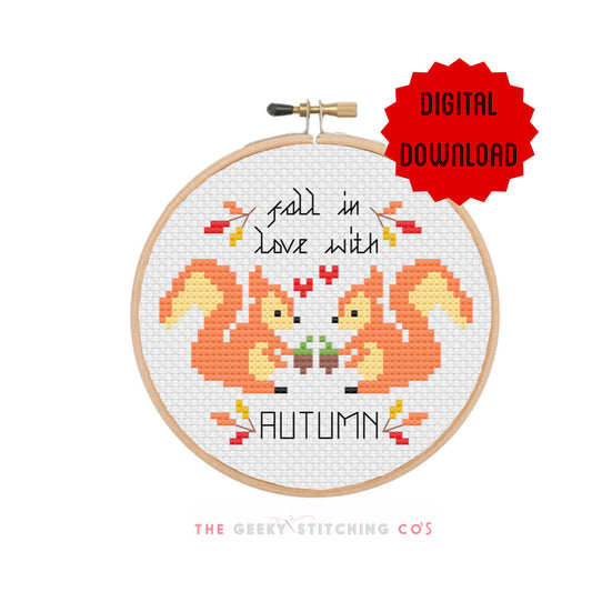 Fall in love with Autumn 'Cross Stitch Pattern'