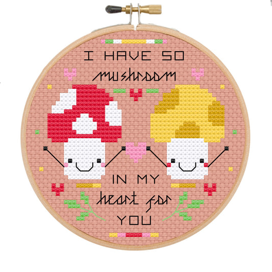 I have so Mushroom in my heart for you - *Cross Stitch Kit*