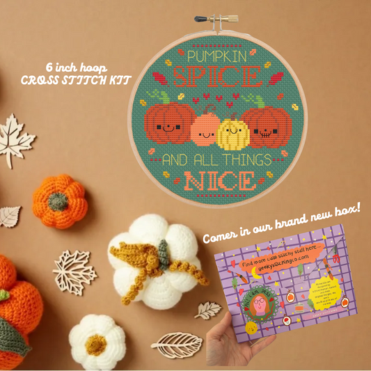 Pumpkin Spice Everything - *Cross Stitch Kit*