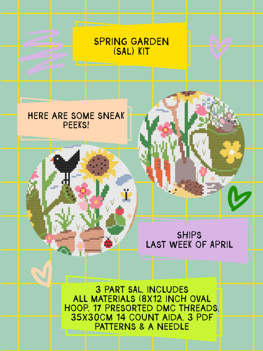 Spring Garden SAL - Kit plus 3 PDF's (PRE-ORDER)