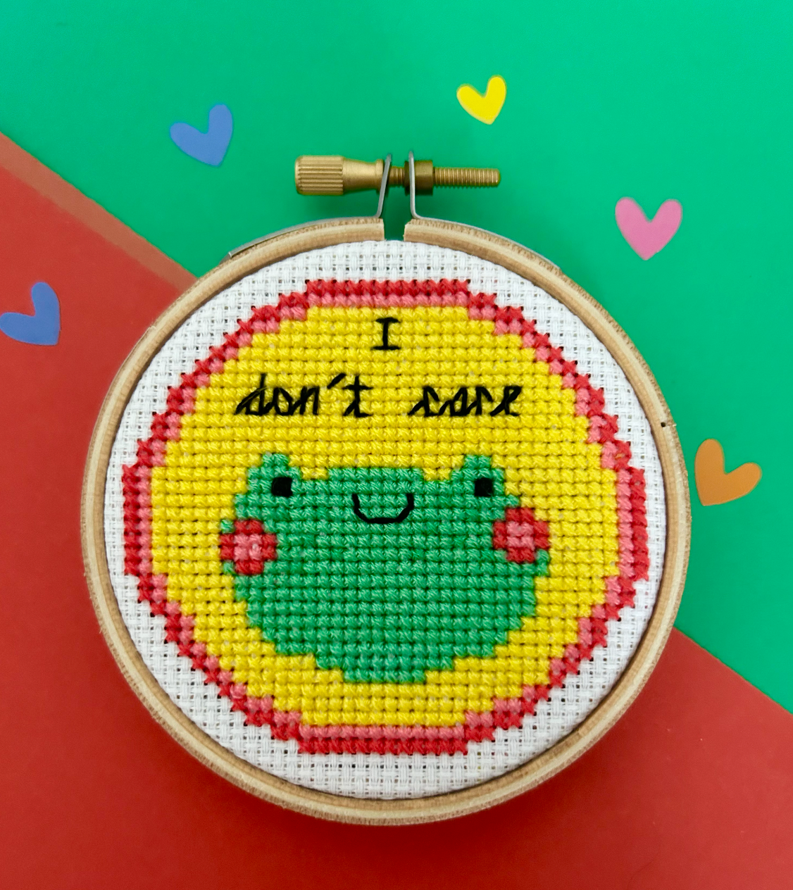 I don't care (froggy) - *Cross Stitch Kit*