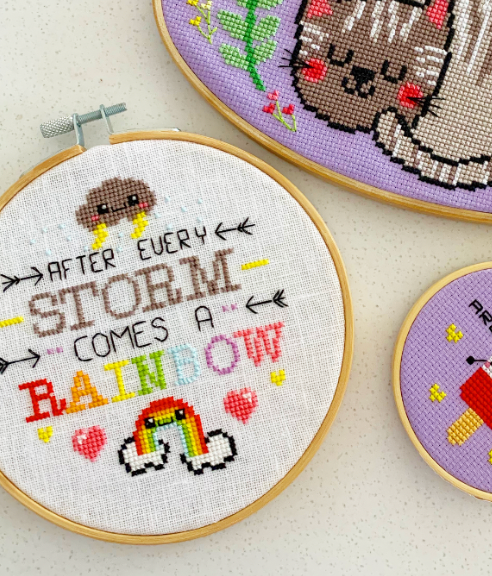 After every storm comes a rainbow *Cross Stitch Kit*