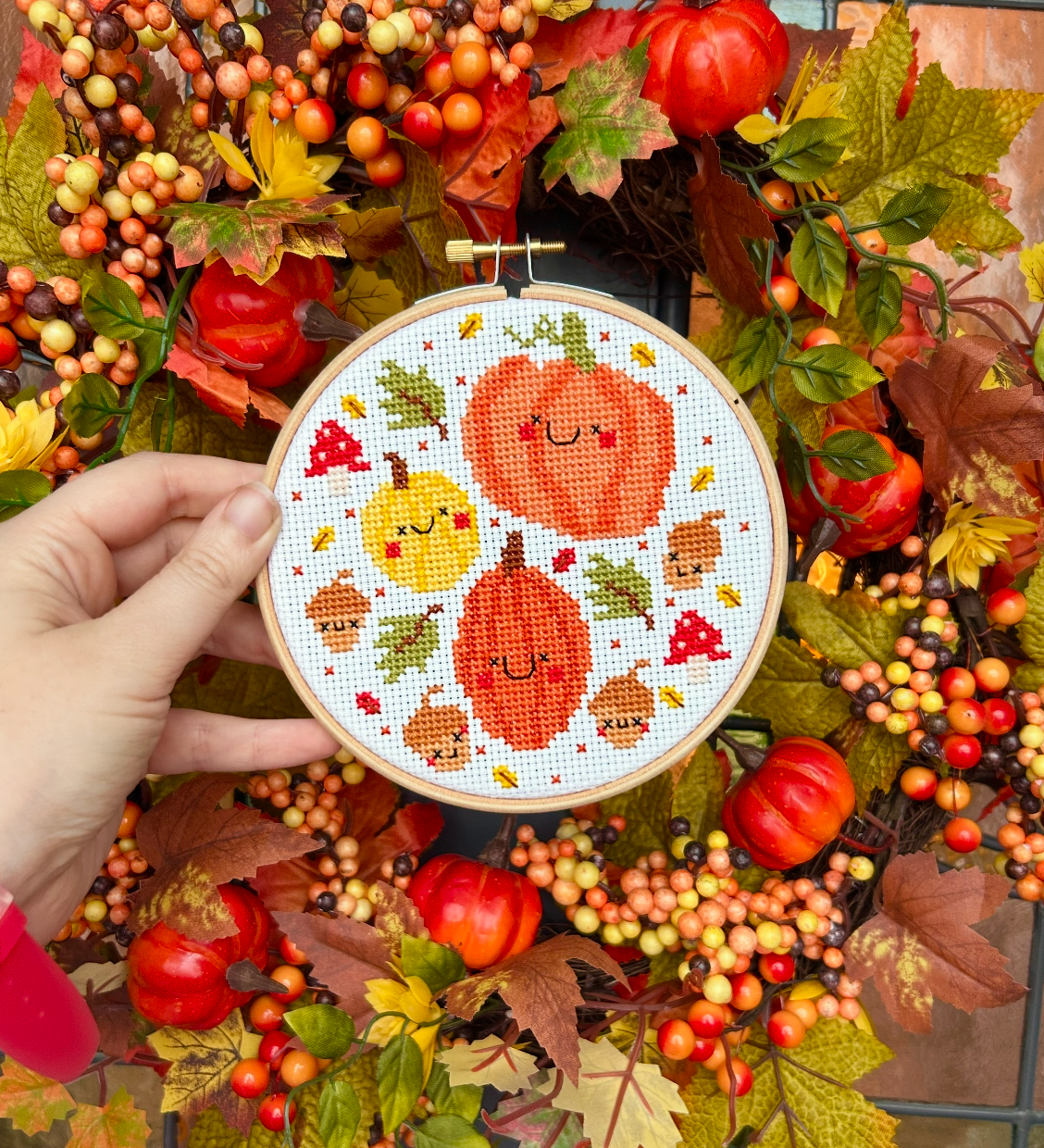 Pumpkins & Acorn sampler - *Cross Stitch Kit*