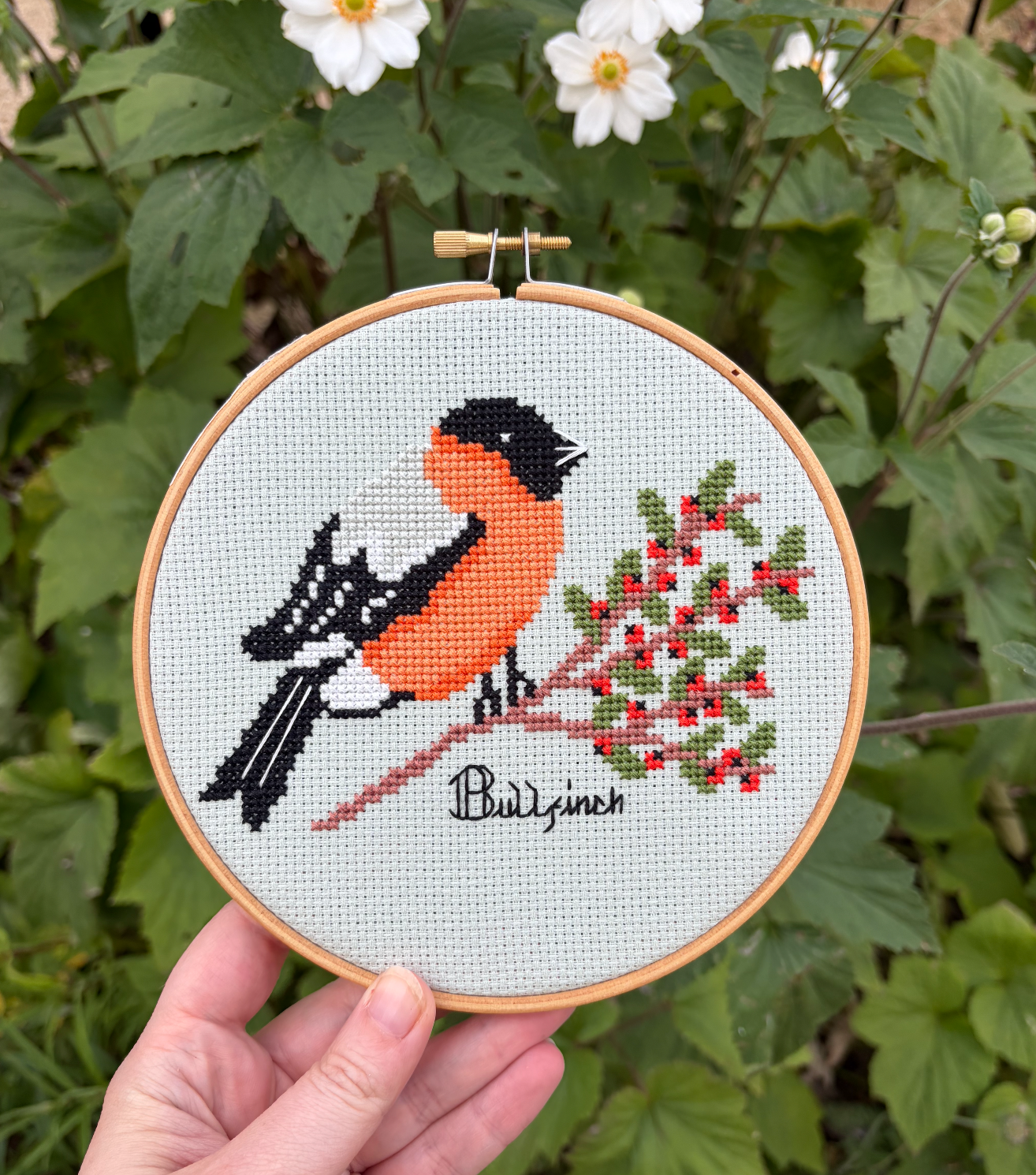 Bullfinch & Hawthorn Berries *Cross Stitch Kit*