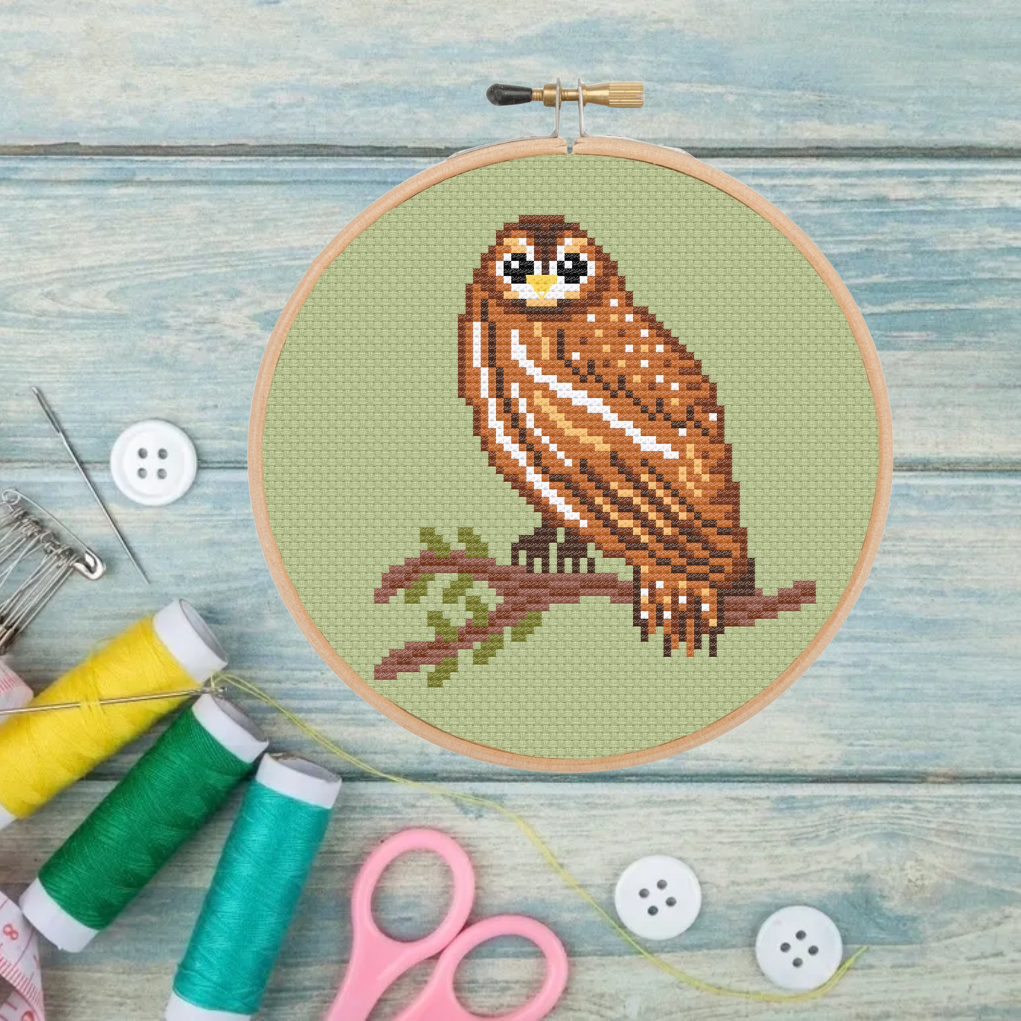 Woodland tawny owl *Cross Stitch Kit*