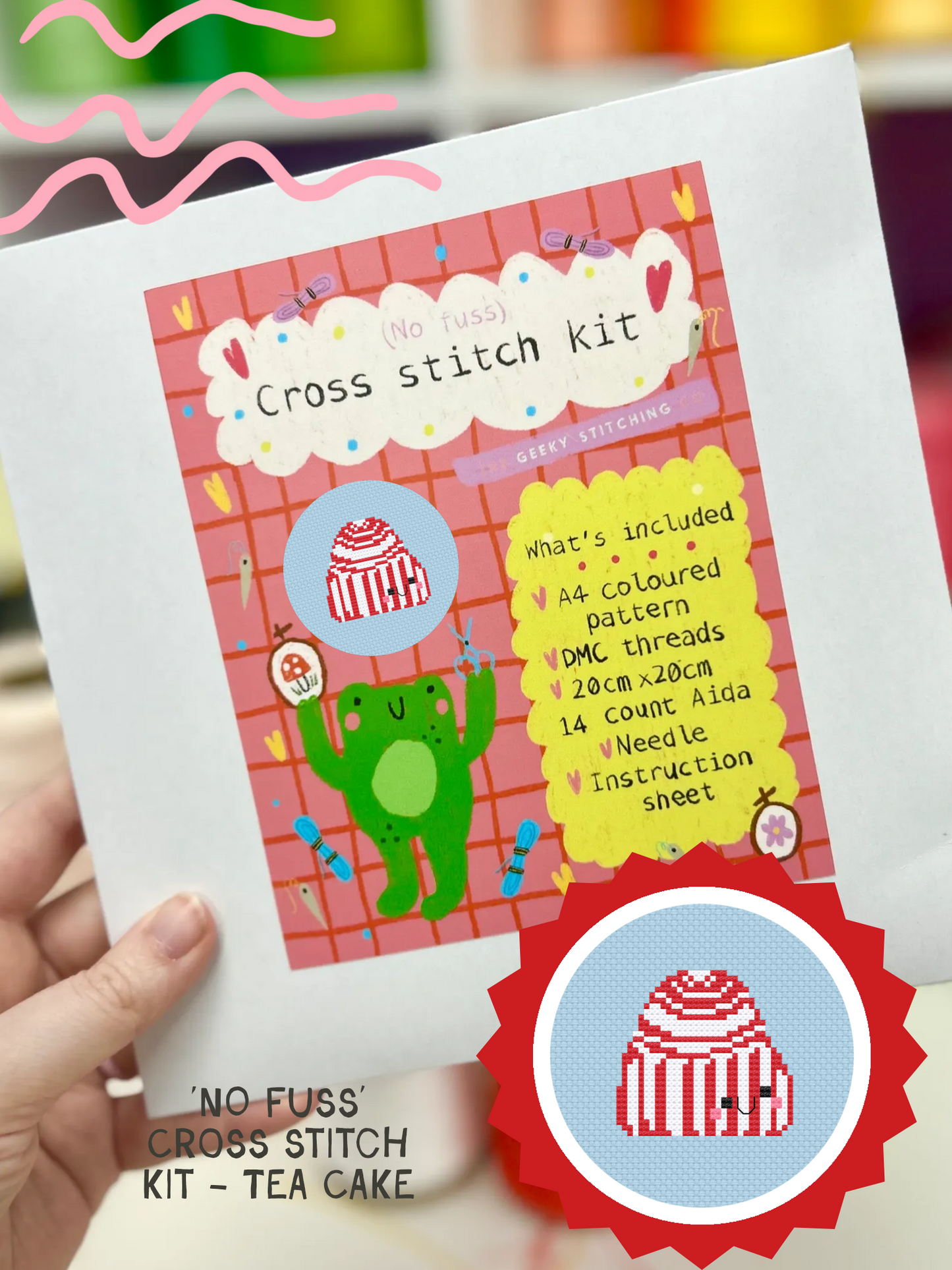 Tea Cake * No Fuss Cross Stitch Kit*