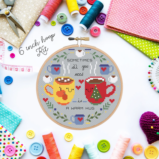 Sometimes all you need is a warm hug *Cross Stitch Kit*