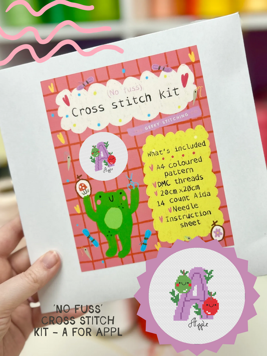 A for Apple * No Fuss Cross Stitch Kit*