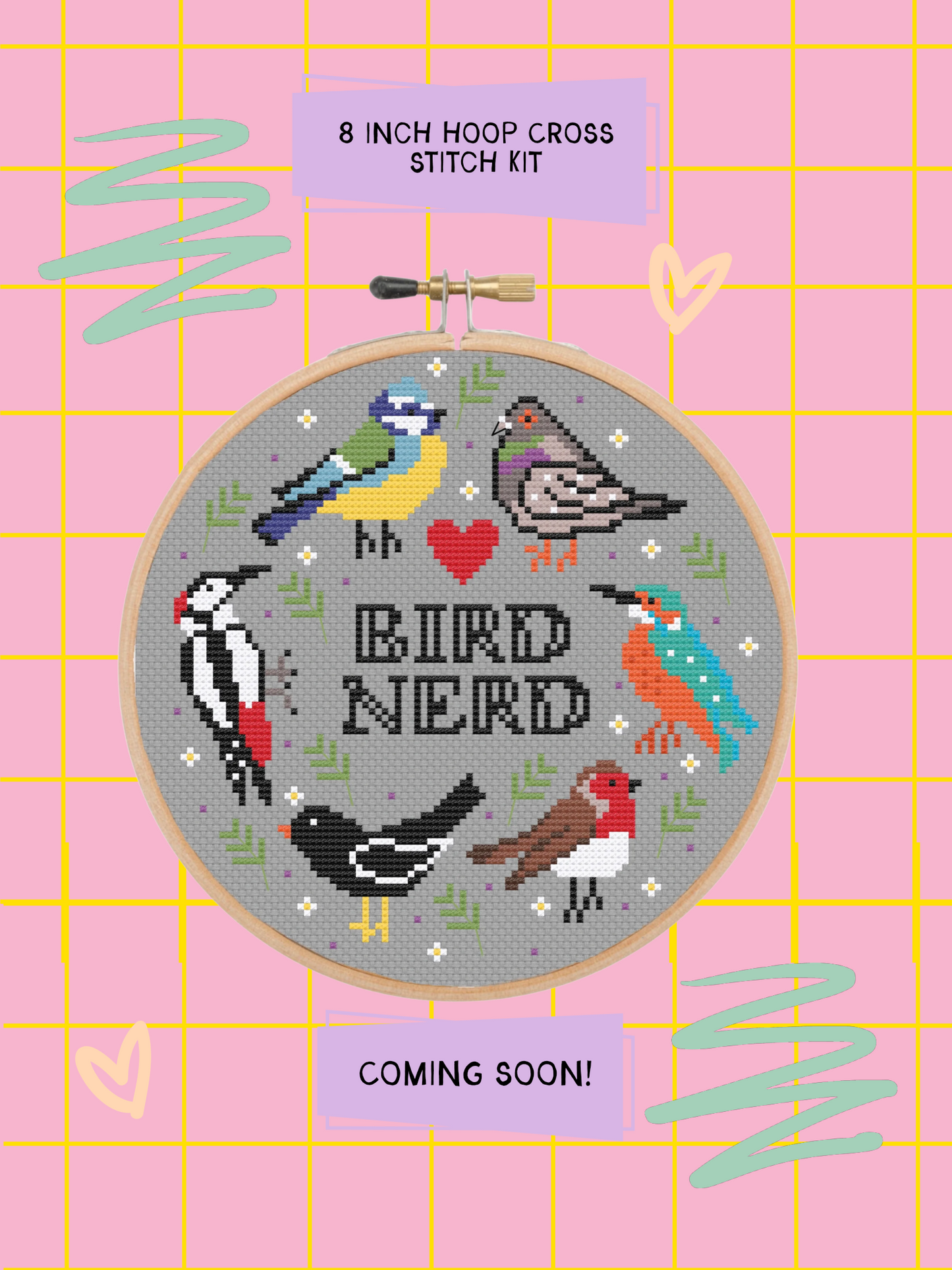 Bird Nerd *Cross Stitch Kit*