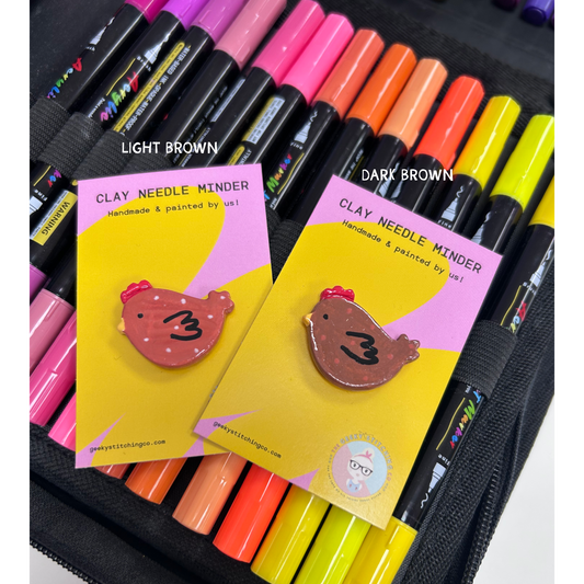Handmade Clay needle Minder (Hen)