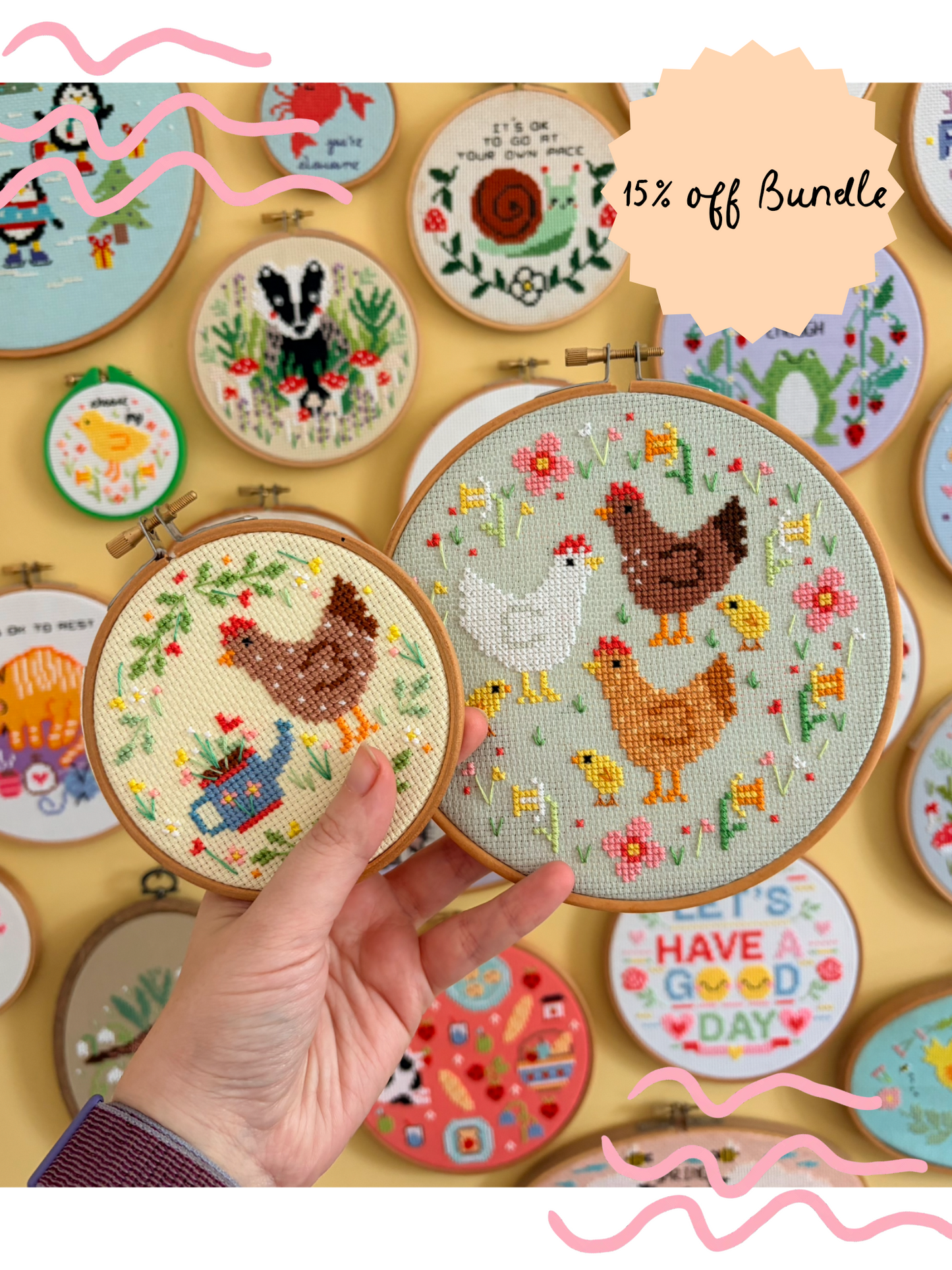 Chicken Lover Bundle *Discounted Cross Stitch Kits*