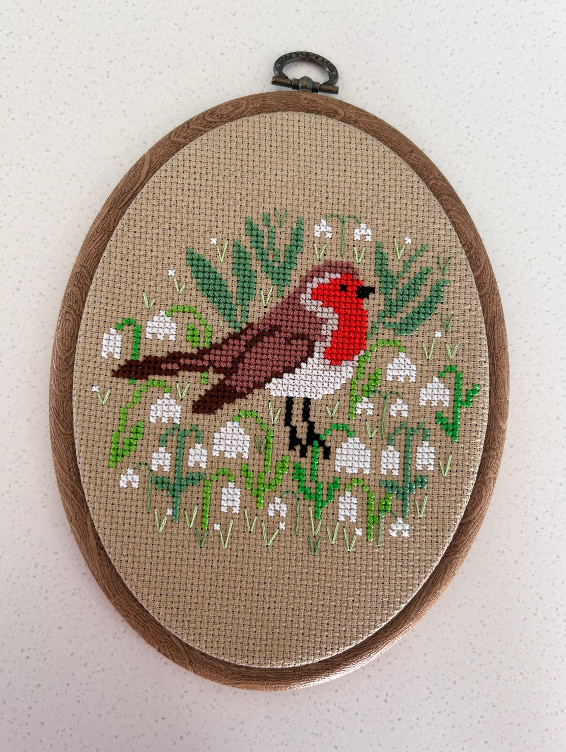 Robin amongst Snowdrops *Cross Stitch Kit*
