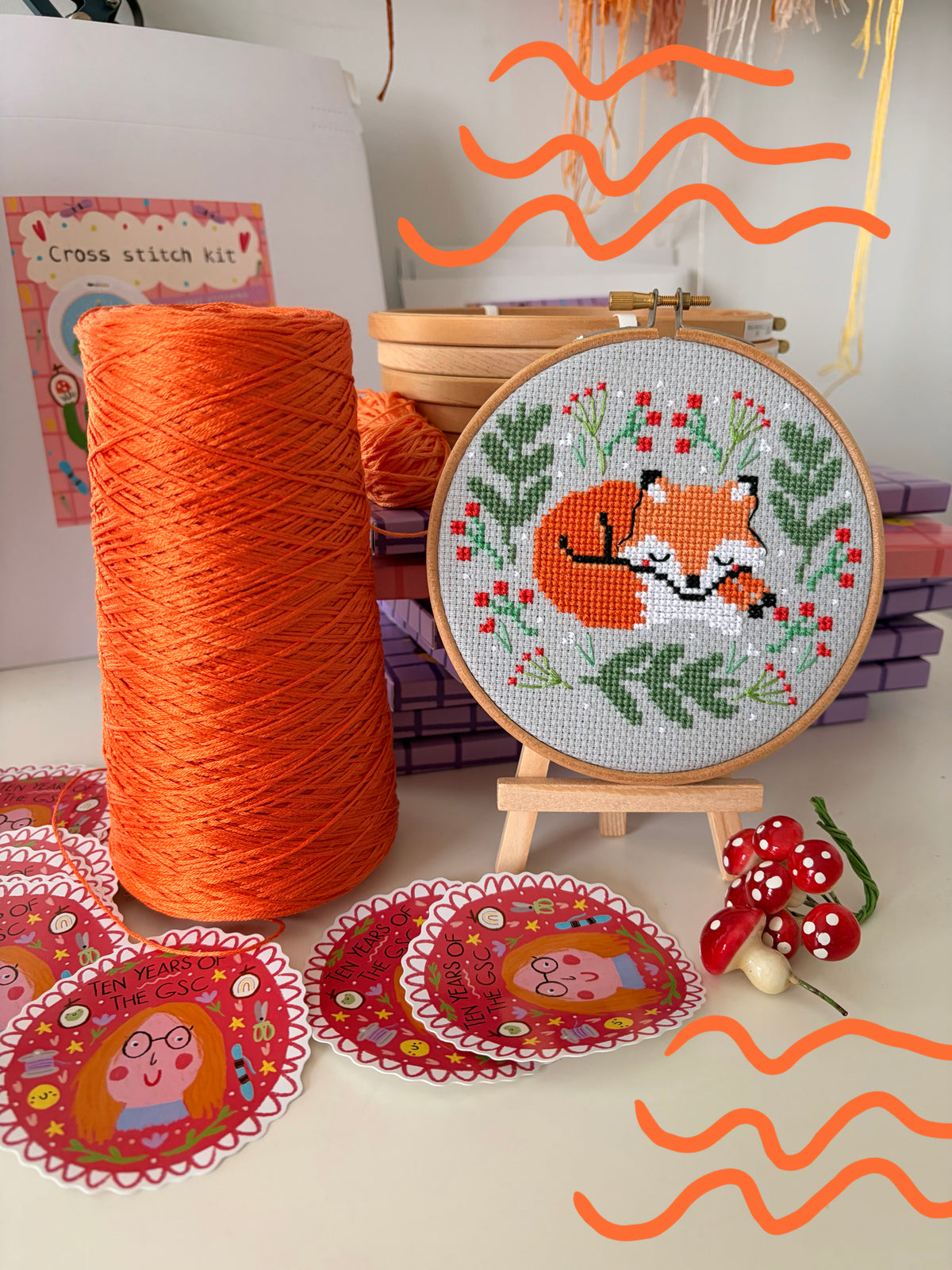Sleeping winter fox  *Cross Stitch Kit*