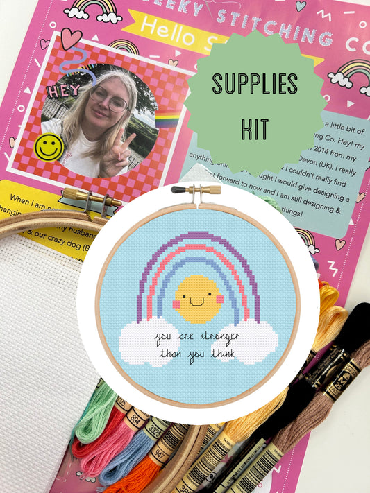 You are stronger than you think- *Cross Stitch Kit*