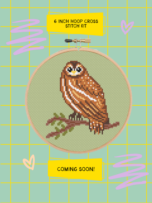 Woodland tawny owl *Cross Stitch Kit*