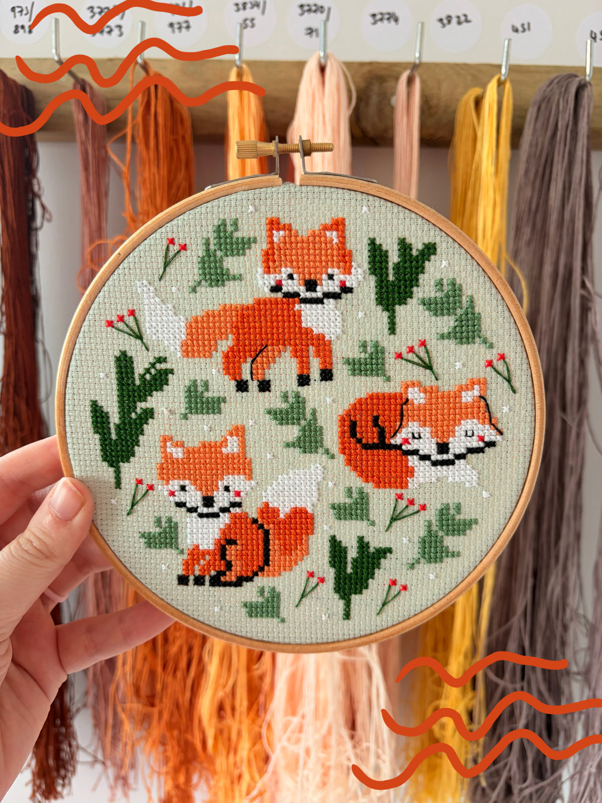Winter Foxes *Cross Stitch Kit*