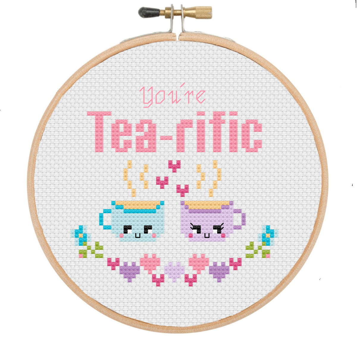You’re tea-rific 'Cross Stitch Pattern' – The Geeky Stitching Co